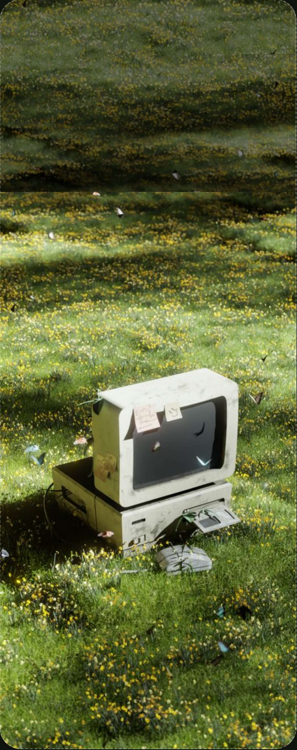 A computer on a desk